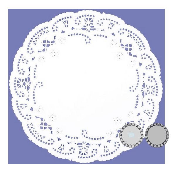 Circular Doilies Laced in Paper